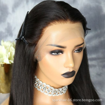 Wig For Black Women With Baby Hair Brazilian 13X6 Straight Glueless Transparent Hd 100% Raw Virgin Human Hair Lace Front Wigs
